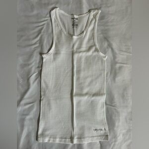 True Religion White Ribbed Tank